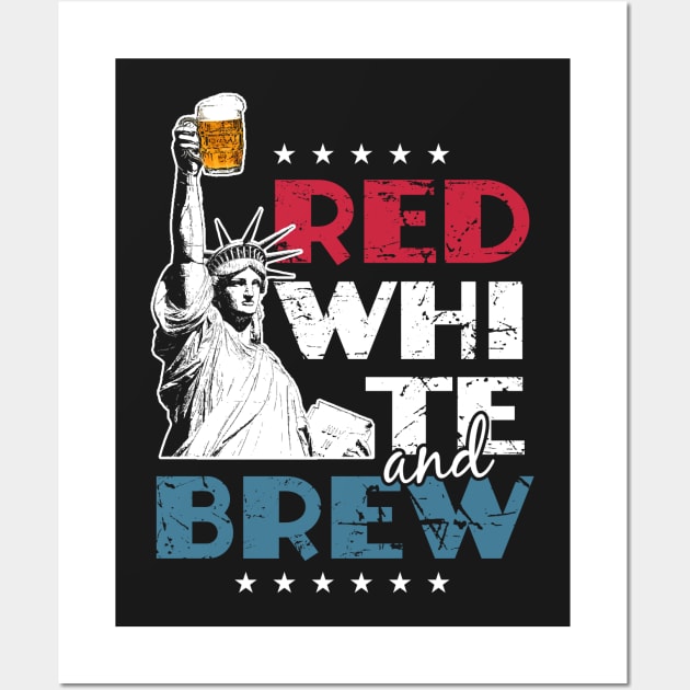 Red White and Brew 4th of July Wall Art by SolarFlare